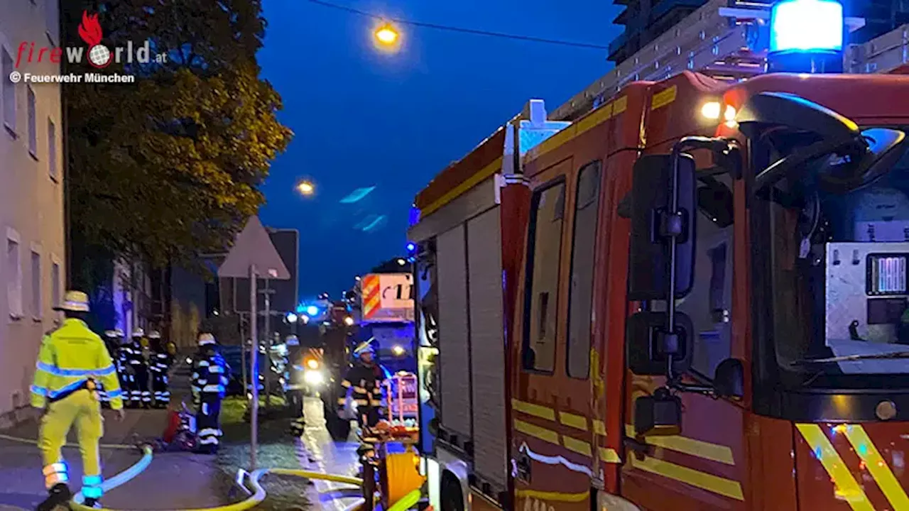 Spülmaschine gerät in München-Laim in Brand