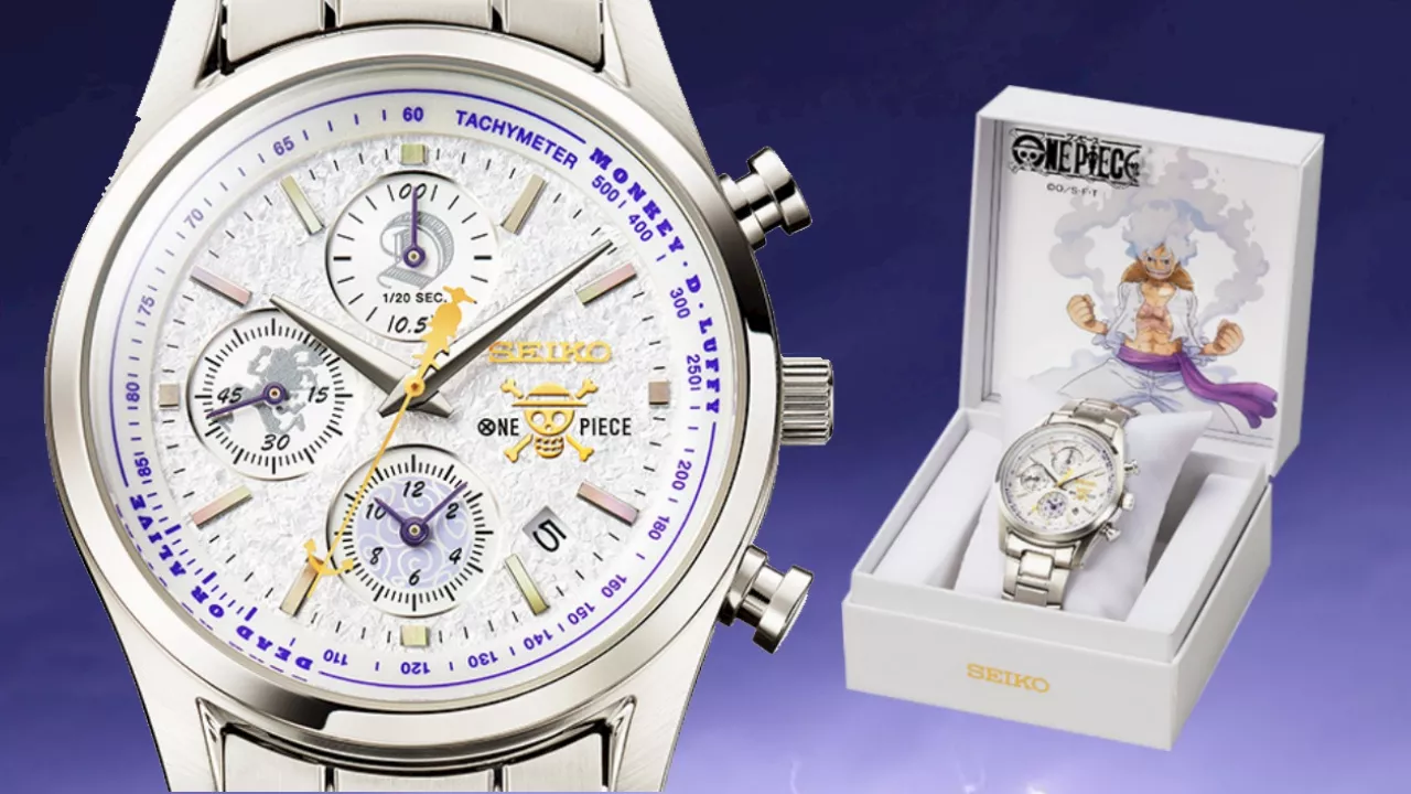 Limitierte One Piece Uhr von Seiko: Ruffys Gear 5 am Handgelenk