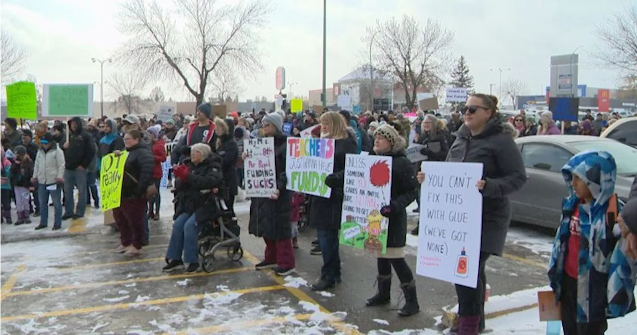 Concerned Teachers, Parents, and Students Rally Against Underfunding of Publicly Funded Schools