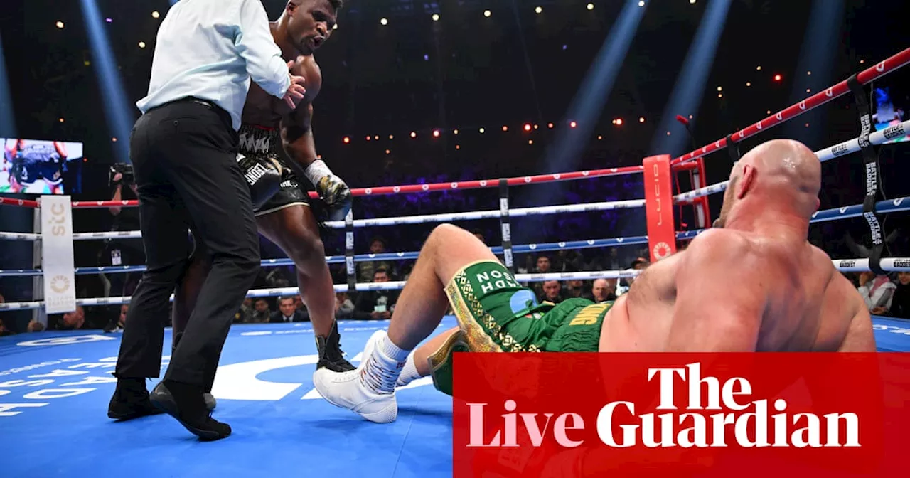 Tyson Fury beats Francis Ngannou by split decision after knockdown