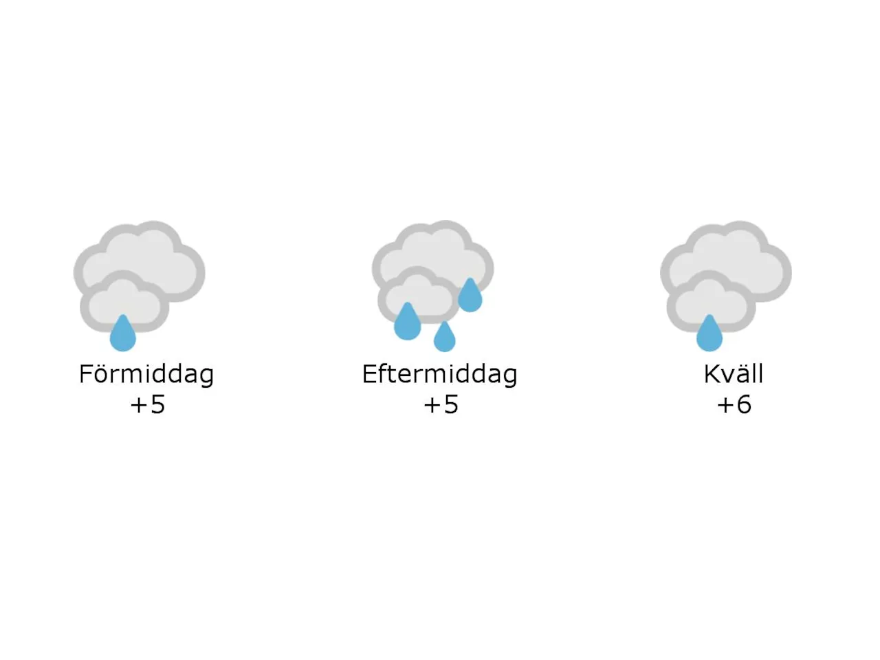 Mulet och lätt regn och 5 grader i Hylte under förmiddagen