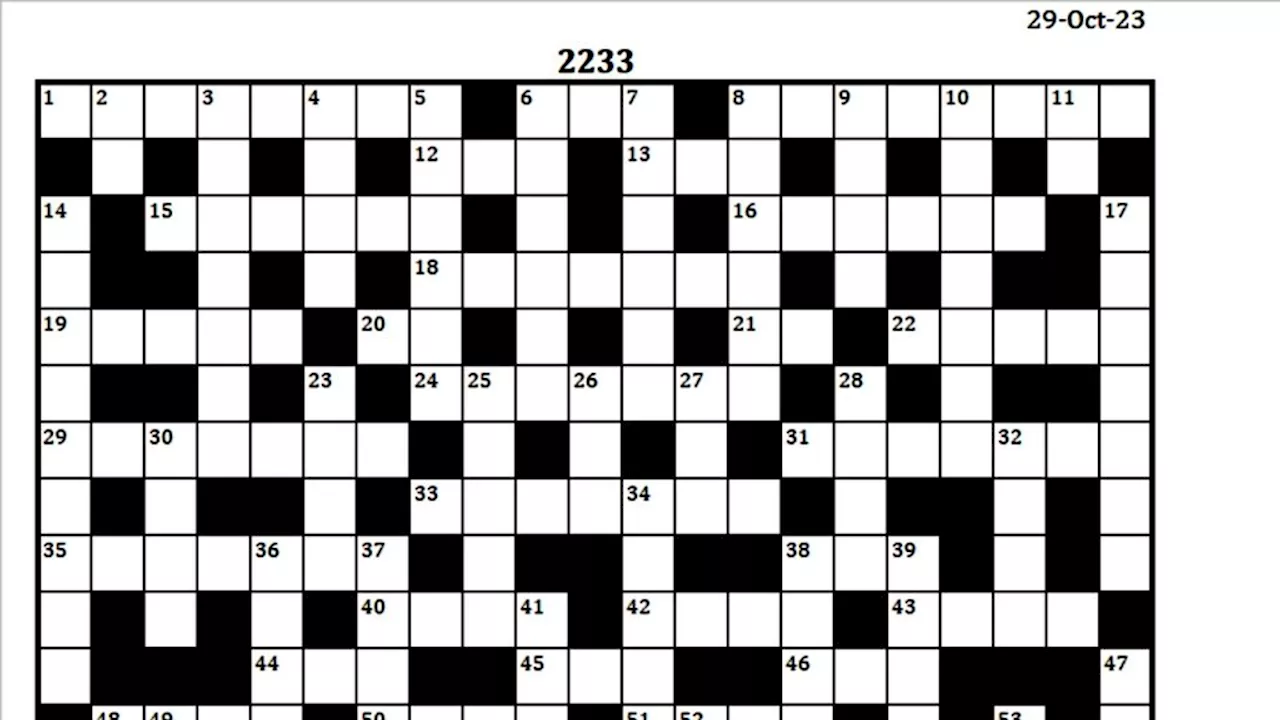 Crossword Puzzle Number 2233