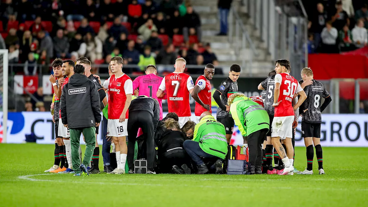 Spielabbruch in Alkmaar nach Zusammenbruch von Bas Dost