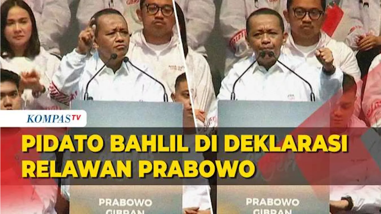 [FULL] Pidato Bahlil di Deklarasi Dukungan Relawan Penerus Bangsa ke Prabowo-Gibran