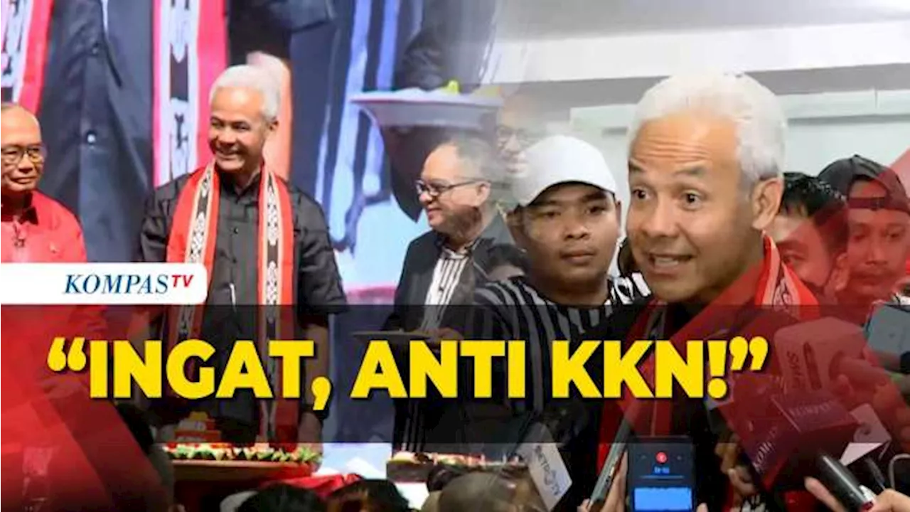 Ganjar: Masyarakat Pertanyakan Agenda Reformasi Anti KKN