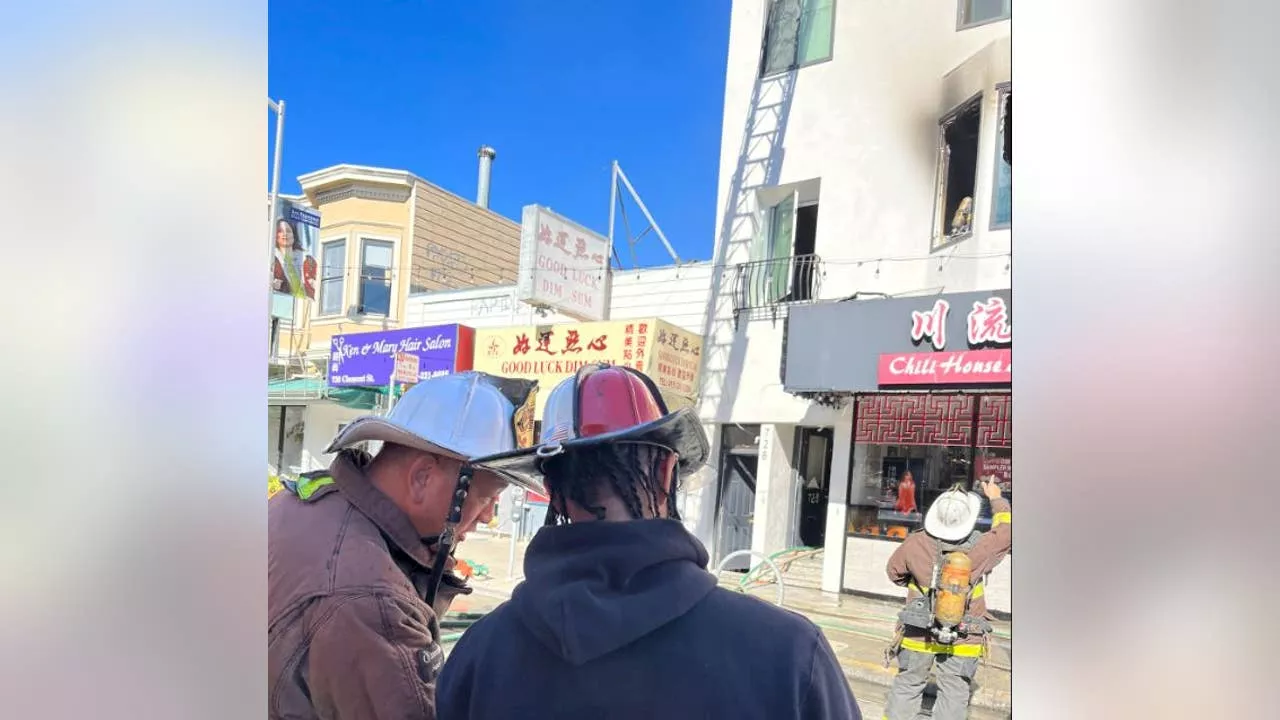 San Francisco firefighters battle structure fire in Inner Richmond District