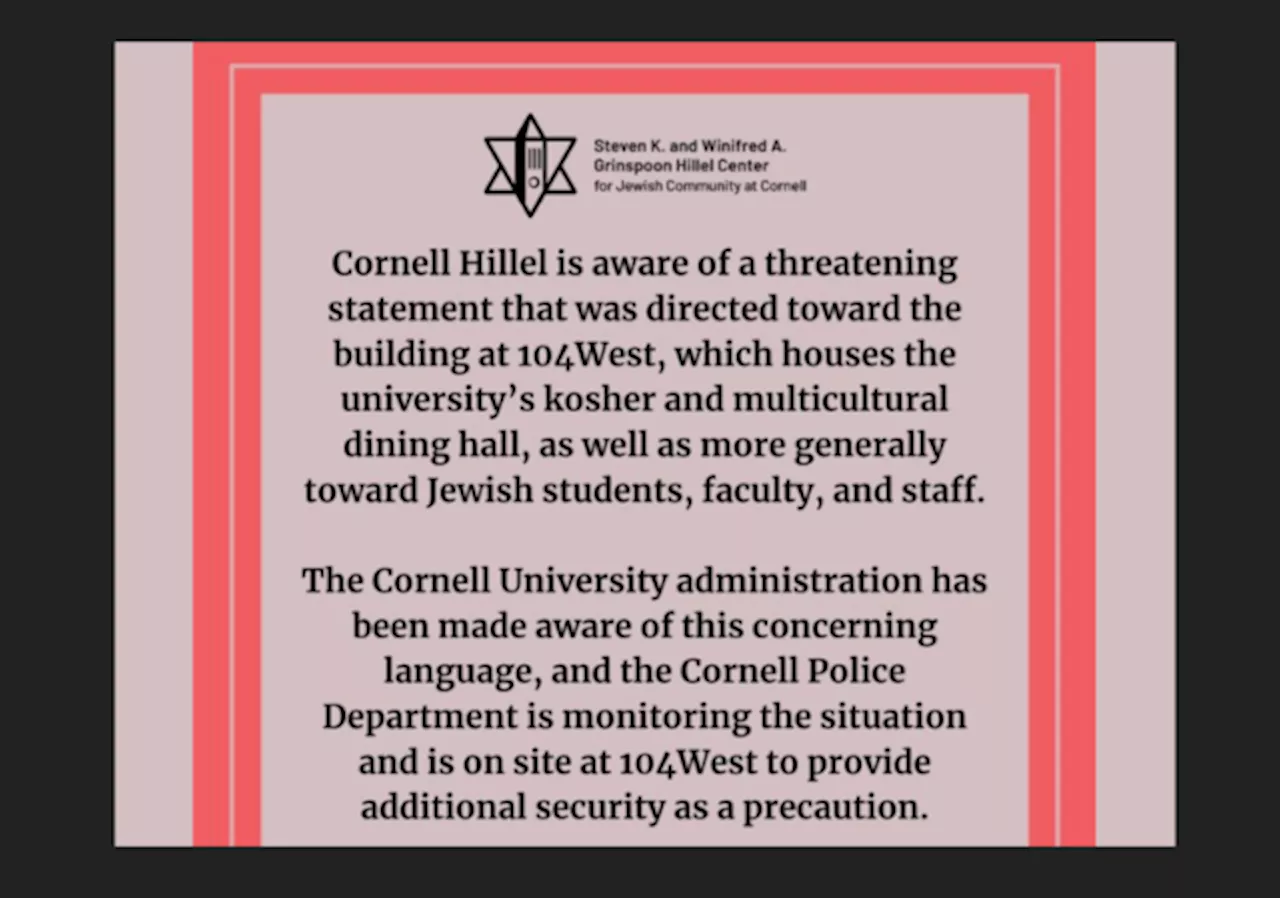 Lockdown at Cornell's Kosher Dining Hall