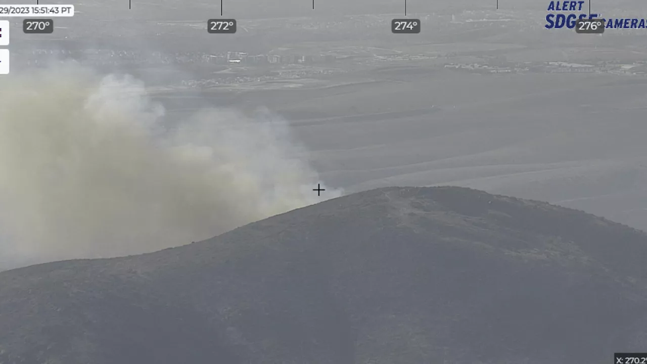 Crews battle brush fire near Otay Lakes