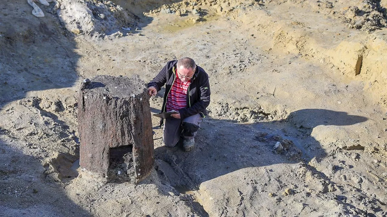 Archäologen entdecken 3000 bis 7000 Jahre alte Brunnen bei Leipzig