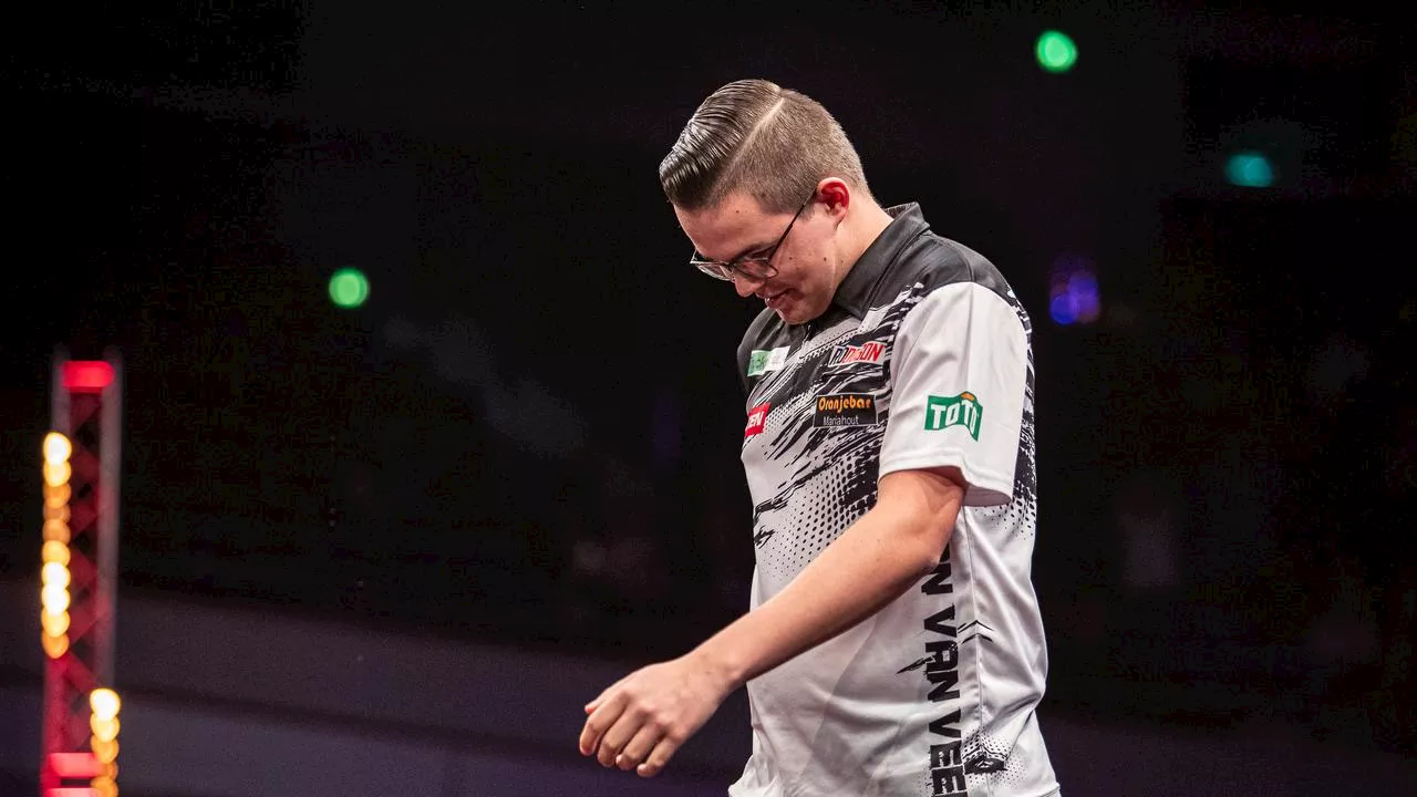 Dartssprookje Gian van Veen (21) eindigt in halve finales EK