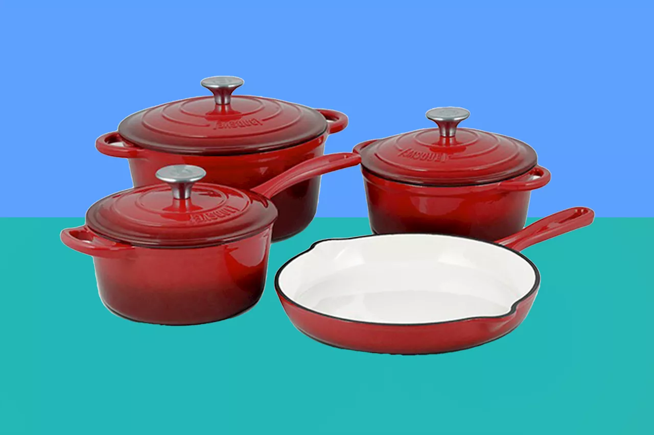 Gift alert! This enameled cast iron cookware set is just $180 ahead of the holidays