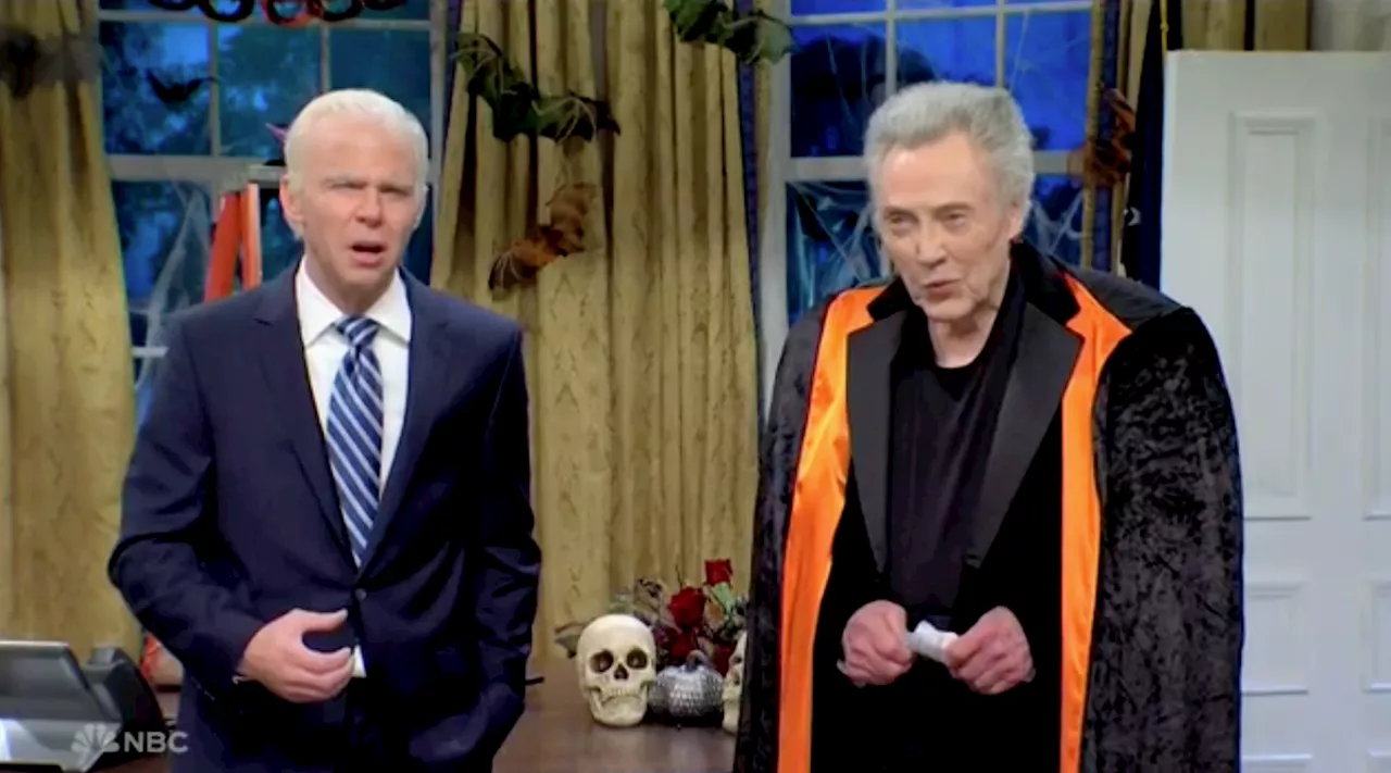 'SNL' Cold Open: Christopher Walken's 'Ghost of Halloween' Visits the Oval Office