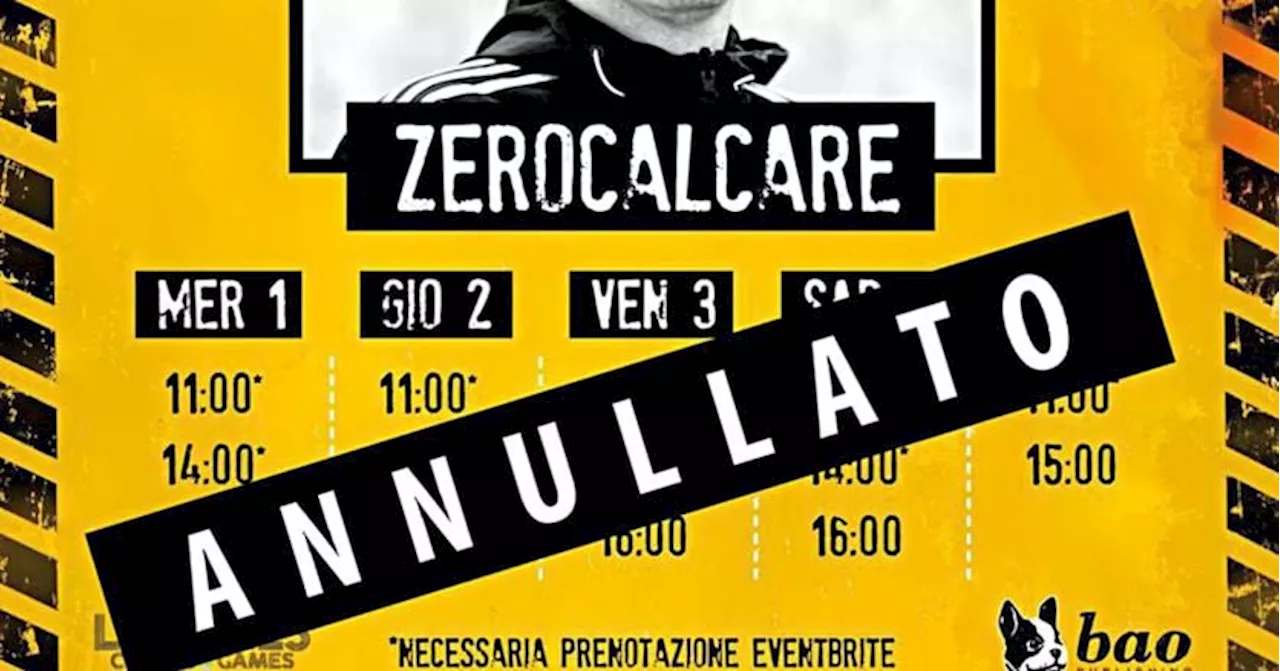 Zerocalcare diserta Lucca Comics per Patrocinio di Israele