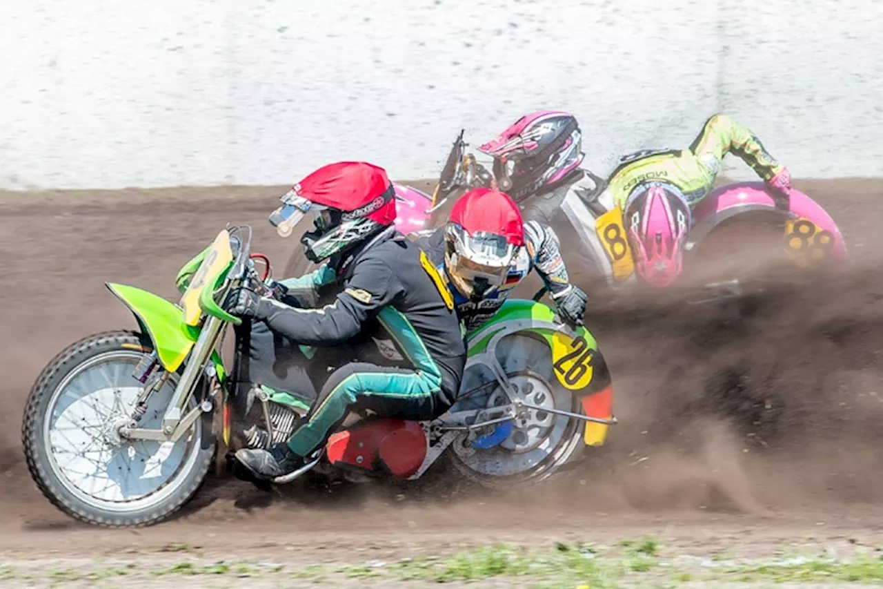 Deutsche Meisterschaft Seitenwagen B-Lizenz beim Internationalen Grasbahnrennen in Osnabrück