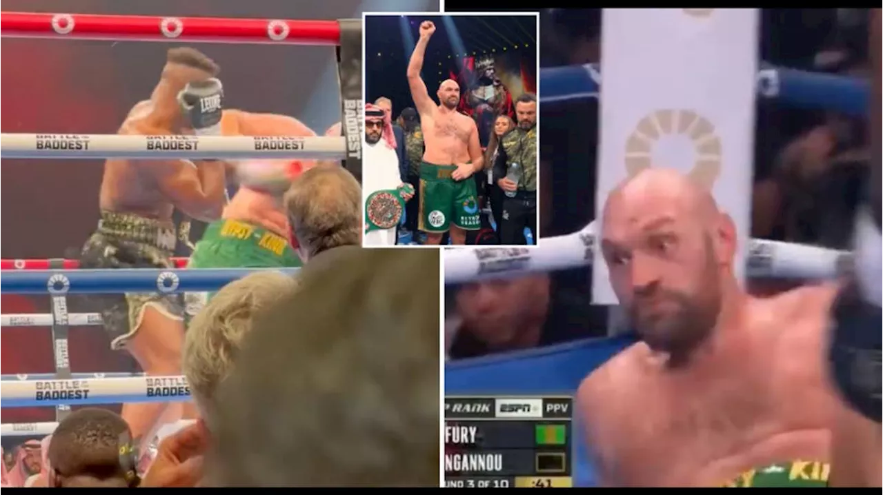 Francis Ngannou Knocks Down Tyson Fury in Shocking Boxing Match