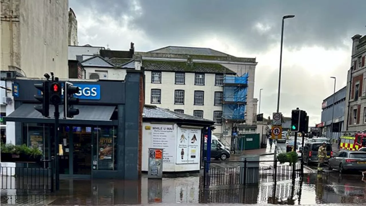 Shoppers evacuated as severe flooding hits Hastings shopping centre