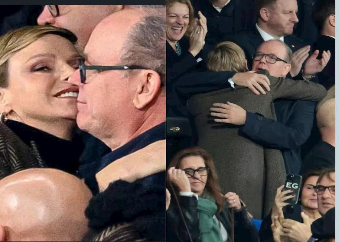 Princess Charlene and Albert share rare PDA moment at rugby finals