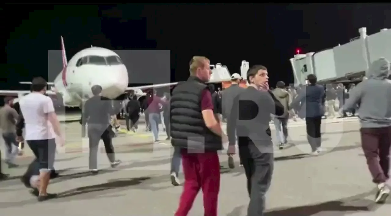 Raging pro-Palestine mob storms airport in Russia shouting ‘where are the Jews?’ after plane lands from Isr...