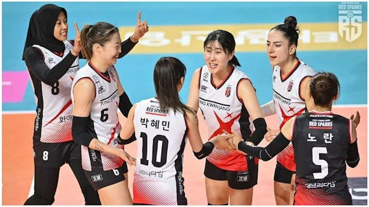 Hasil Liga Voli Korea: Red Sparks Giant Killer, Duet Megawati & Milana Gulung Pemuncak Klasemen