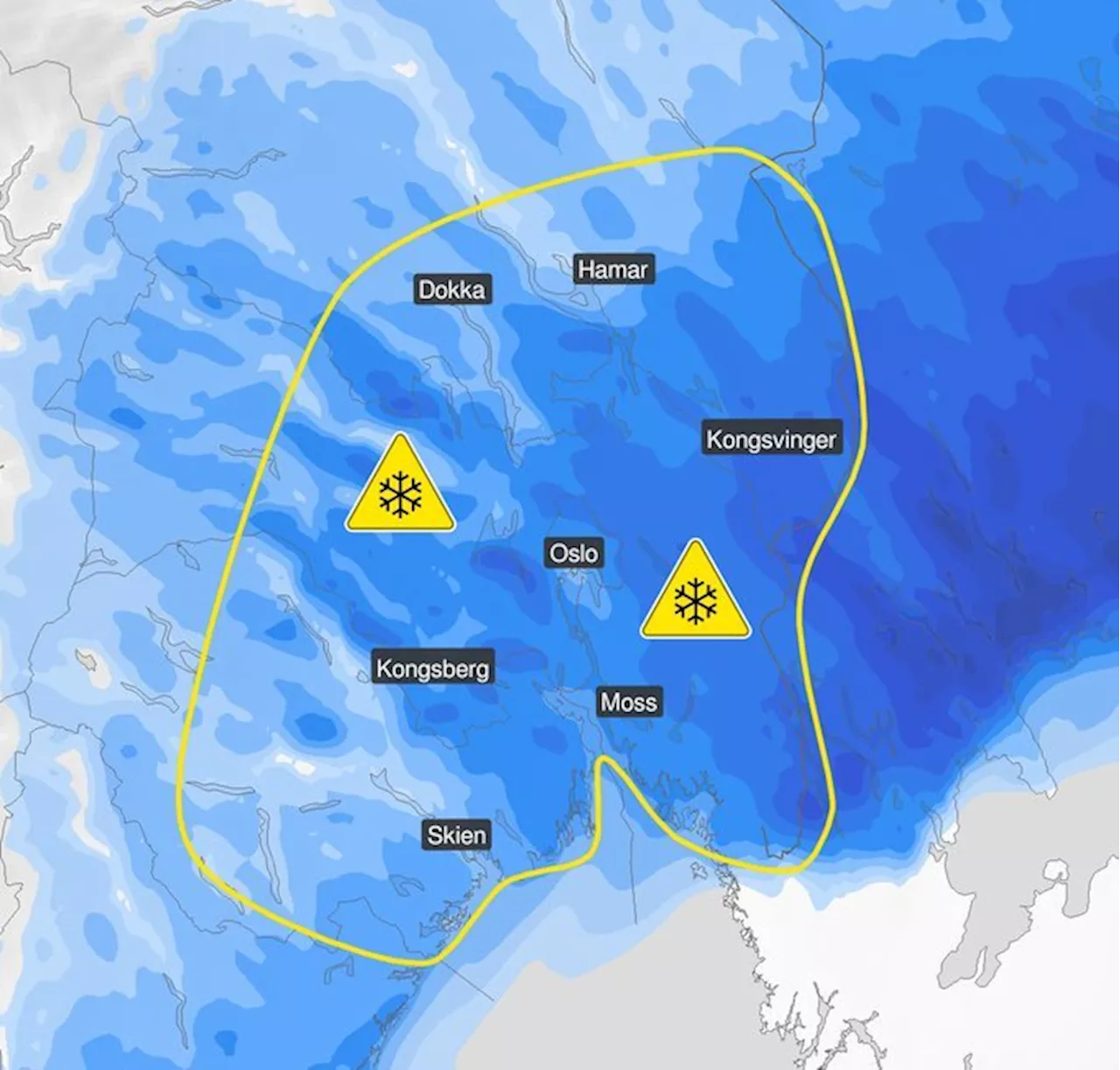 Farevarsel om snø på Østlandet: – Bytt til vinterdekk