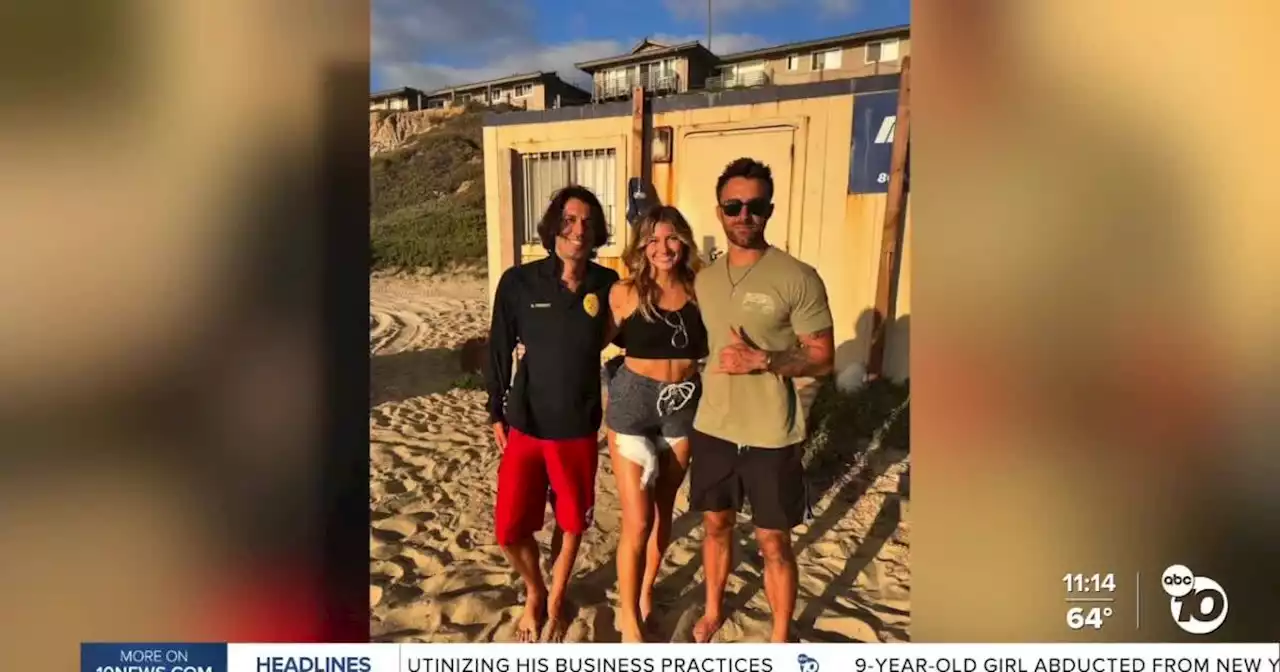 San Diego woman grateful for lifeguard, friend after freak surf accident