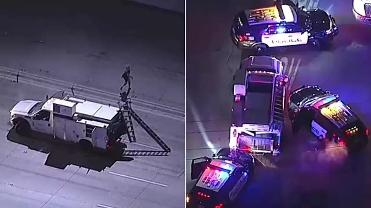 Chase Suspect Rams Police Cars Runs Across 91 Freeway Before Arrest 