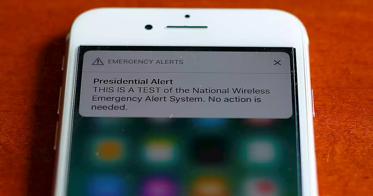 FEMA plans Wednesday test of national alert system on cellphones, radio and TV