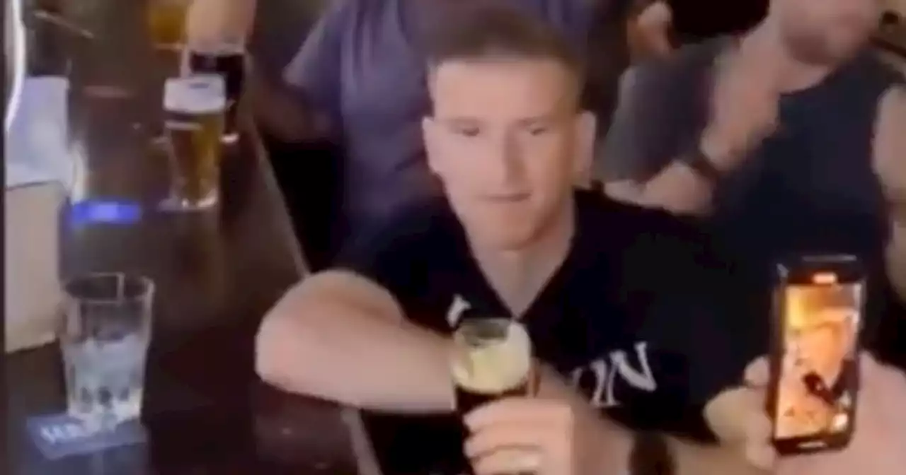 Steven Davis trolled in Italian bar as he reacts to Wolfe Tones song