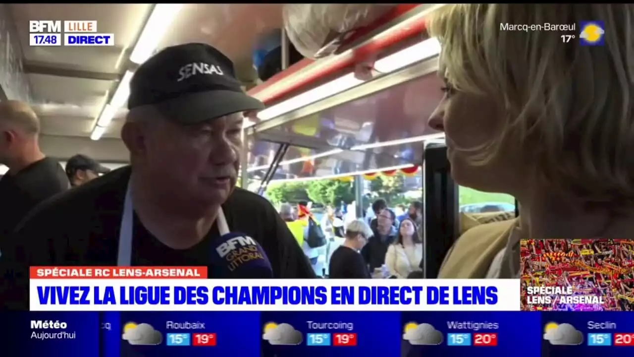 'Vive la frite et allez Lens': l'ambiance monte aux abords du stade Bollaert avant le match de la Ligue des champions