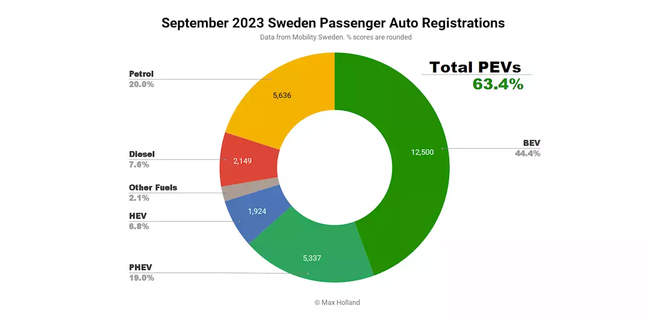 EVs Take 63.4% Share In Sweden - Tesla Model Y Dominates