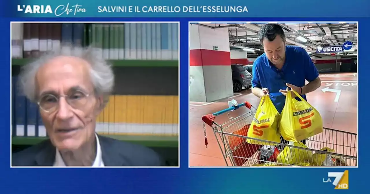 Decreto migranti, Canfora a La7: 'Alla giudice di Catania darei il premio Nobel'. Poi ironizza su Salvini e sulla sua spesa alla Esselunga