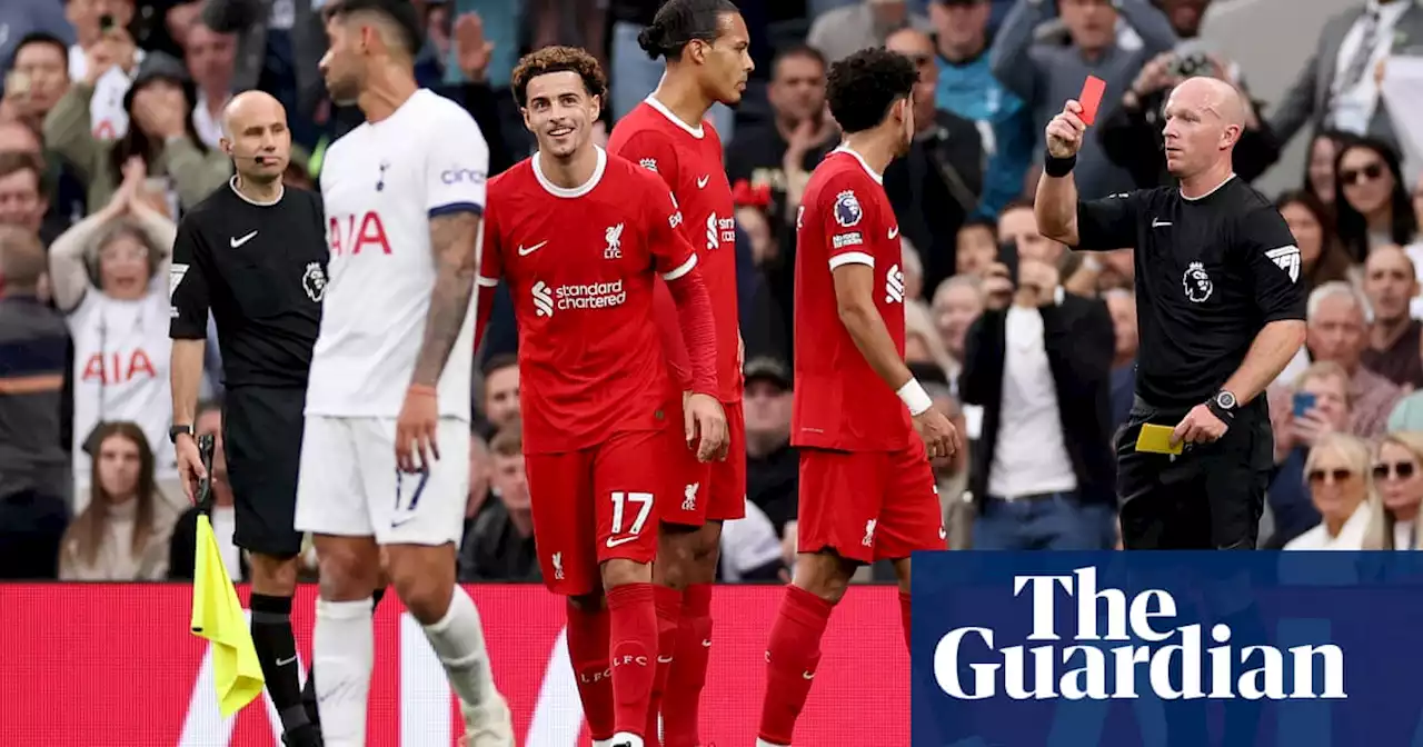 Liverpool to appeal against Curtis Jones’ red in controversial loss to Spurs