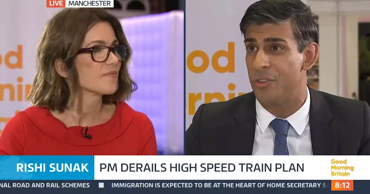 Rishi Sunak laughs as Susanna Reid grills him over 'letting down Manchester'