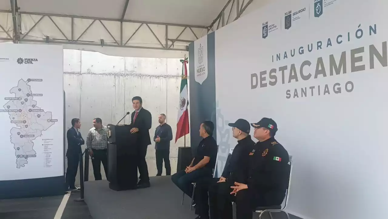 Inauguran nuevo destacamento de Fuerza Civil en Santiago, NL