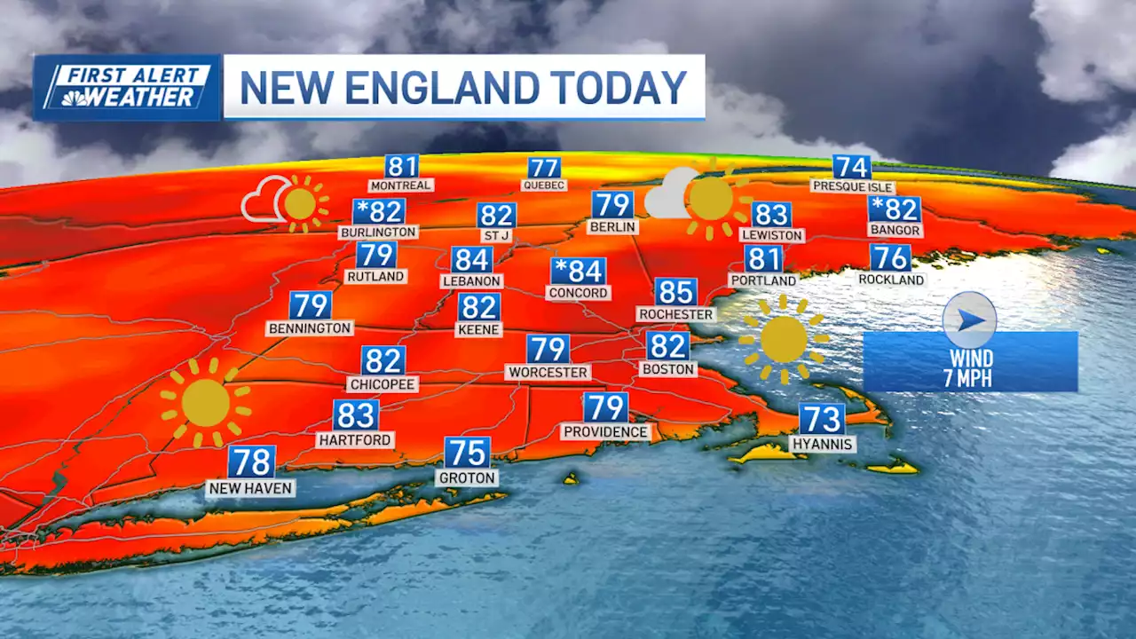 Record high temperatures possible in New England on Tuesday