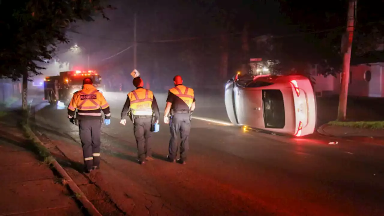 Single vehicle crash snaps utility poles, knocks out power to several homes