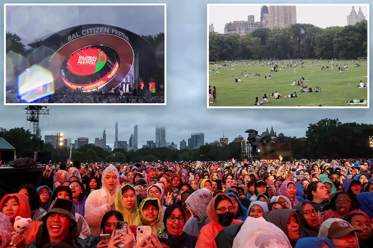 Central Park Great Lawn closed due to damage from rain-soaked Global Citizen Festival