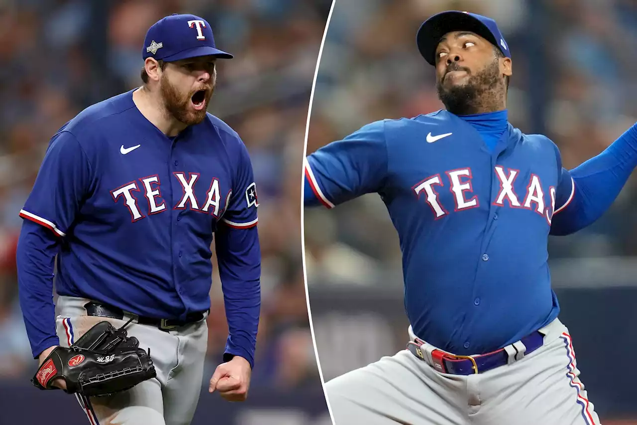 Ex-Yankees Jordan Montgomery, Aroldis Chapman dominate in Rangers’ Game 1 win