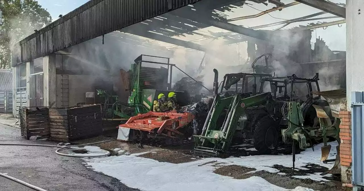 Brand in Gangelt: Feuer zerstört Halle von Einrichtung für behinderte Menschen