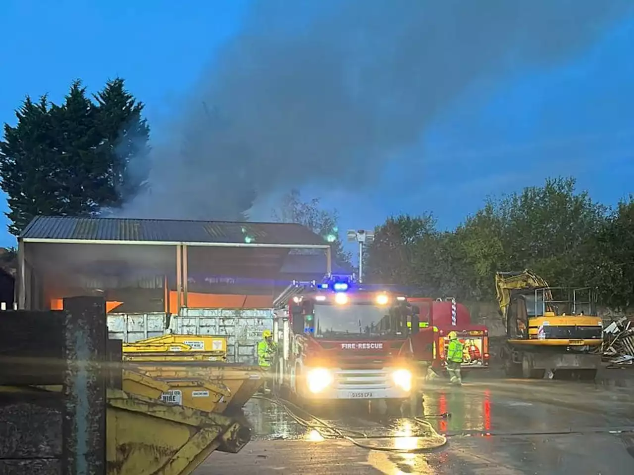 'Keep your doors and windows closed', warn firefighters at Bridgnorth blaze involving 40 tonnes of waste