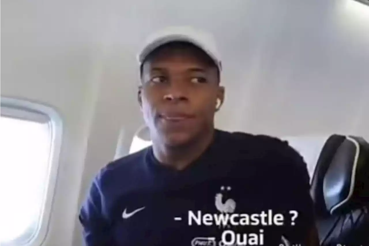 Kylian Mbappe's reaction to being 'signed' by Newcastle had fans in hysterics