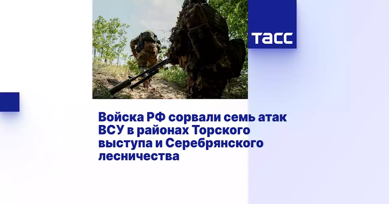 Войска РФ сорвали семь атак ВСУ в районах Торского выступа и Серебрянского лесничества