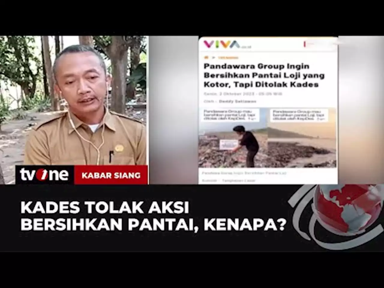 Duduk Perkara Kades Tolak Aksi Pandawara Group Bersihkan Pantai Cibutun