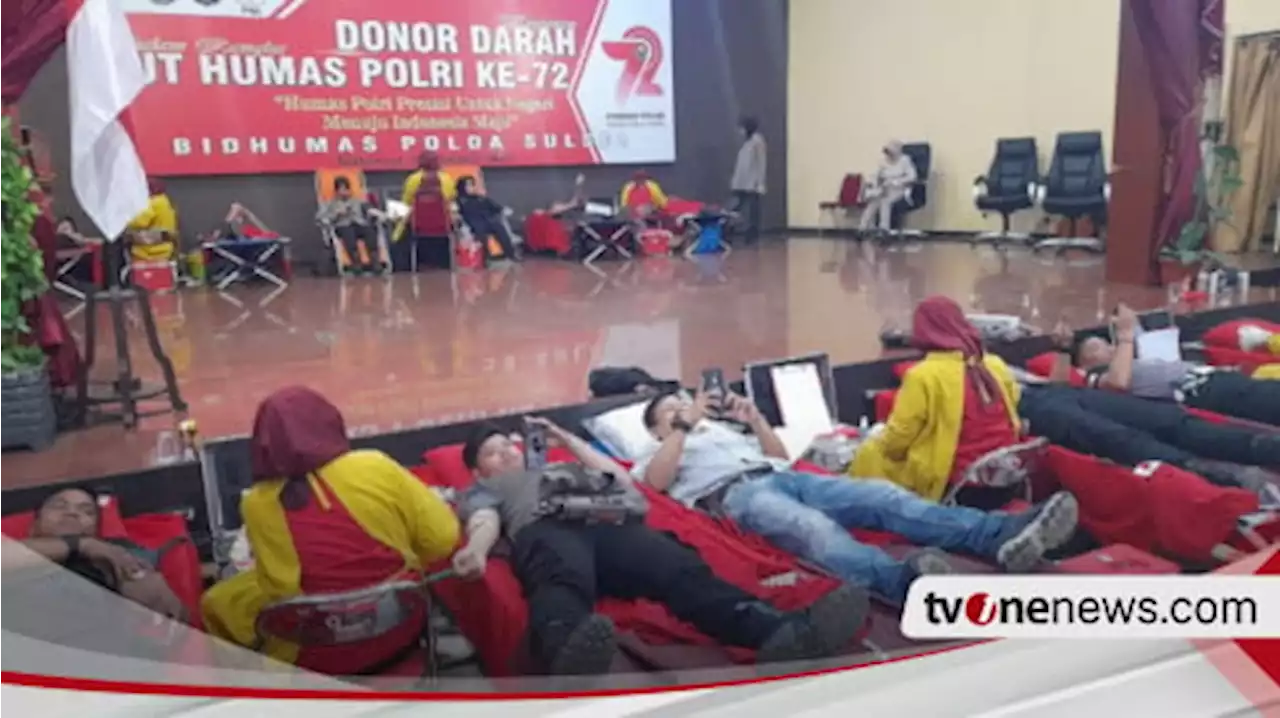 Polda Sulsel Laksanakan Bakti Kesehatan, Ratusan Orang Antusias Donorkan Darah