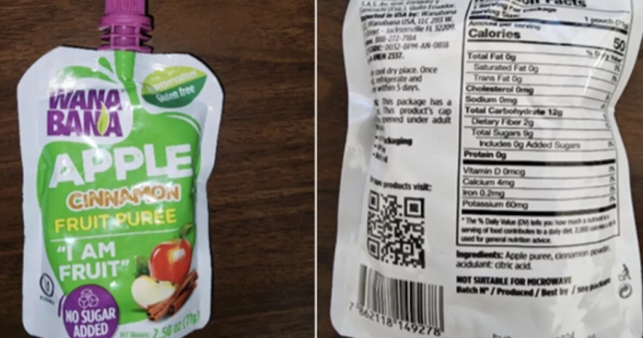 FDA says fruit puree pouches caused multiple cases of lead toxicity