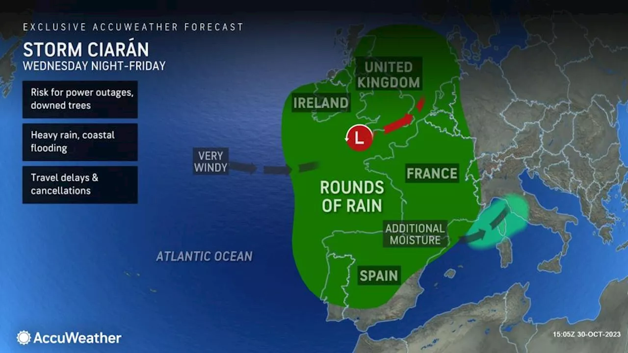 Storm Ciaran to spread strong winds, heavy rain in western Europe