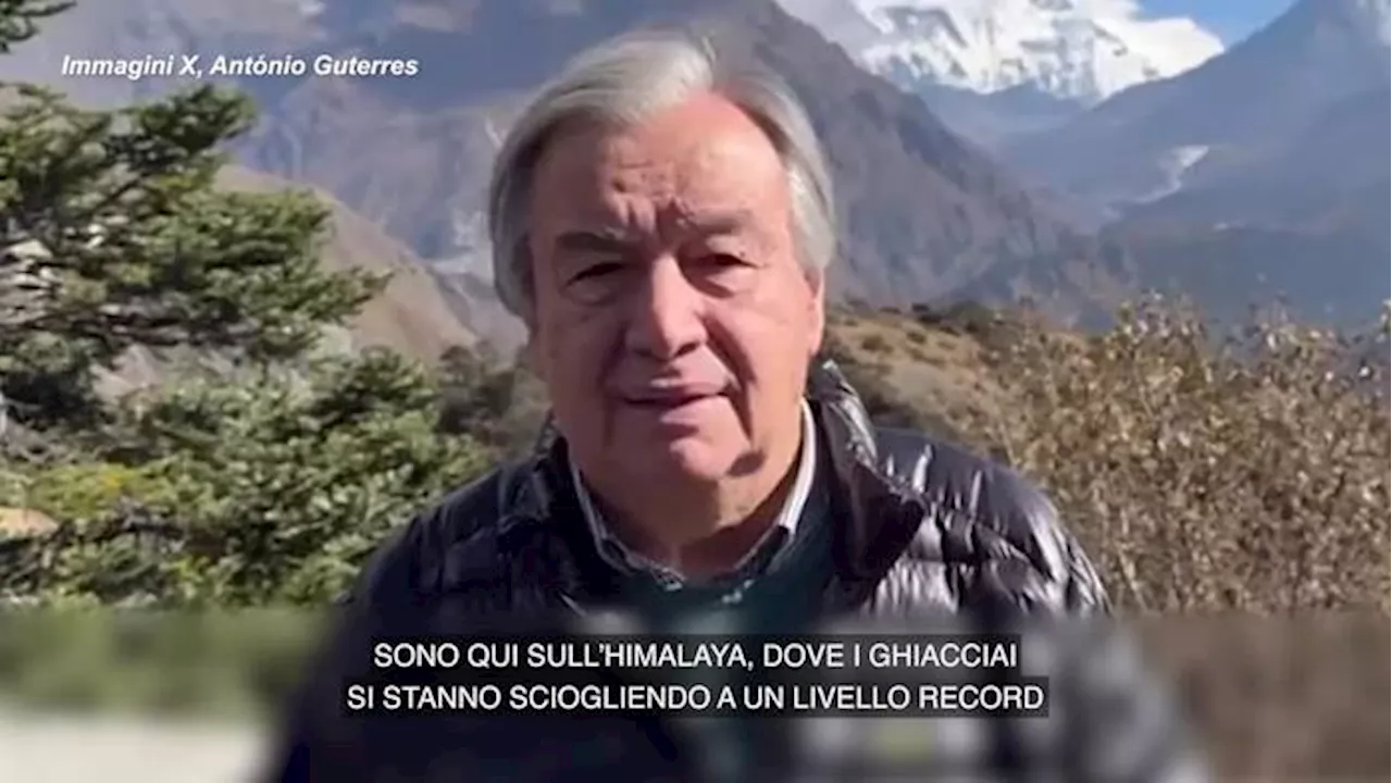 Clima, Guterres: 'I ghiacciai si stanno sciogliendo a un livello record'