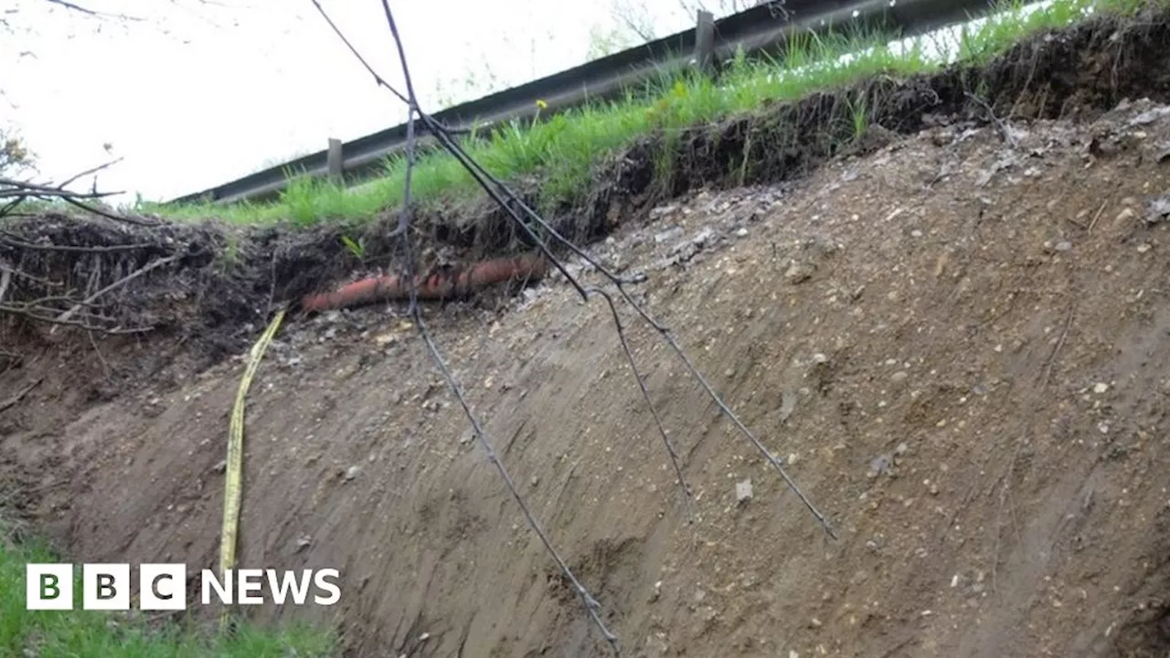 Road Closure for Landslip Repair near Motorway Junction