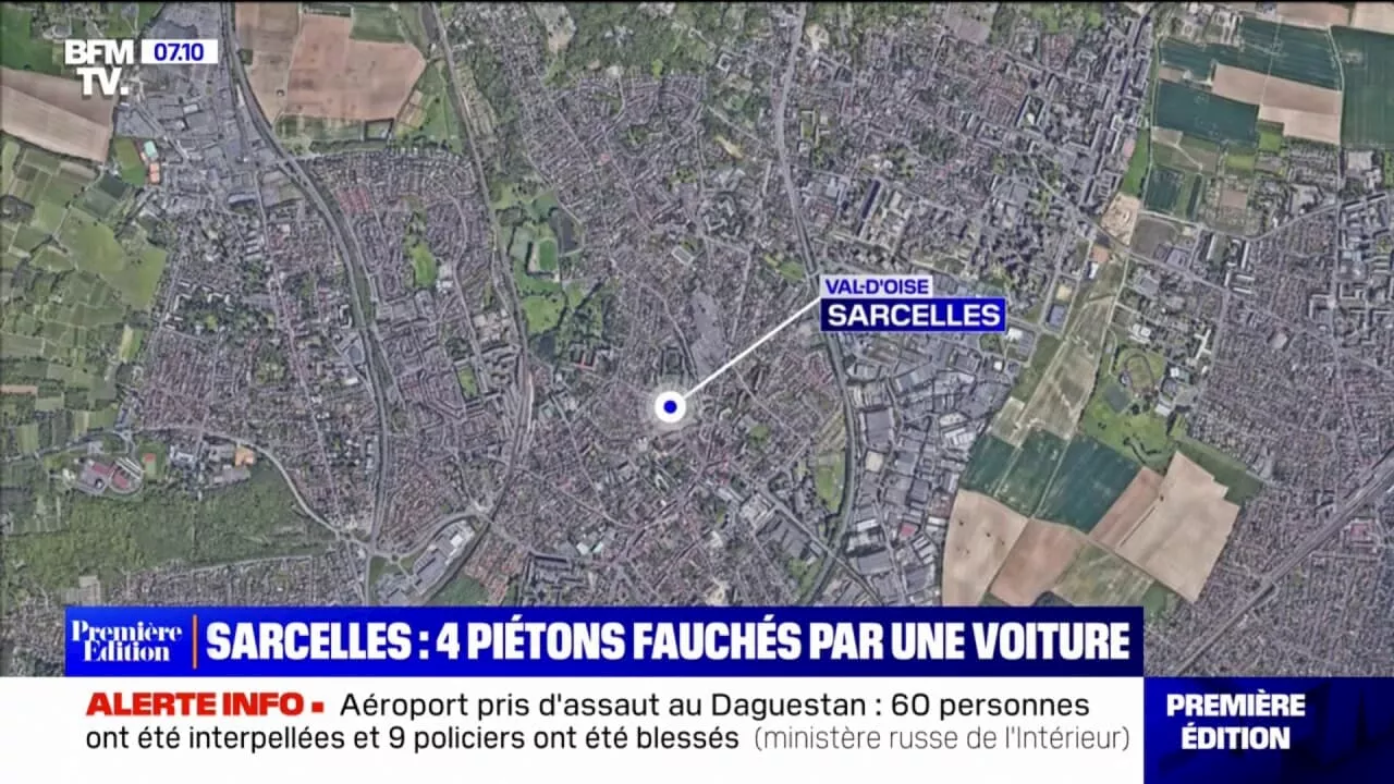 Quatre piétons fauchés par une voiture à Sarcelles, dans le Val-d'Oise