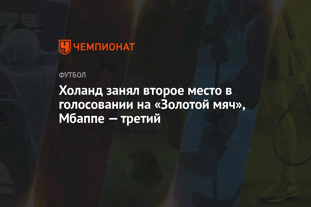 Холанд занял второе место в голосовании за «Золотой мяч», Мбаппе — третий